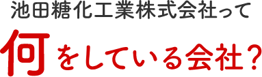 池田糖化工業って何をしてる会社?